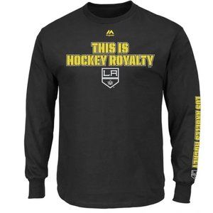 NHL LA Kings Black and Yellow Long Sleeve Tee Men’s Big and Tall 6x